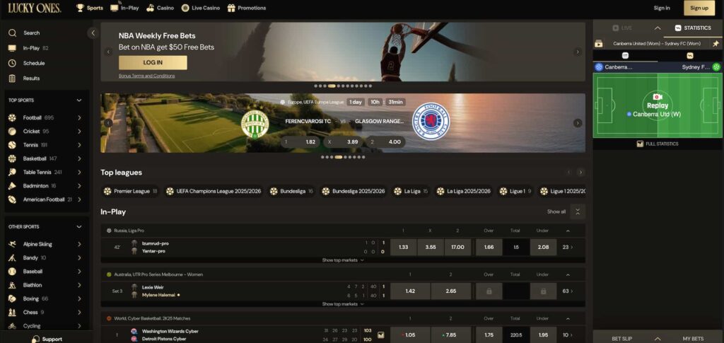 Sports Betting at Lucky Ones Casino