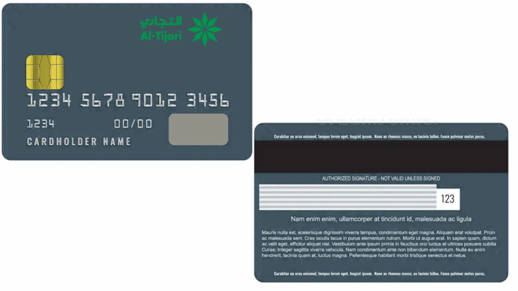 sample bank card